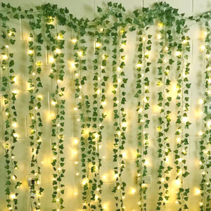 2-3m-Silk-Leaves-Fake-Creeper-Green-Leaf-Ivy-Vine-2m-LED-String-Lights-For-Home