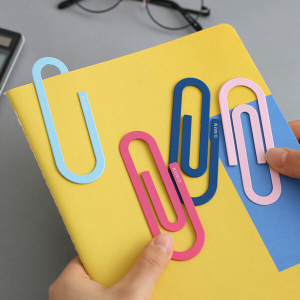 2-Pcs-set-Cute-Colorful-Small-Large-Metal-Paper-Clip-Bookmark-Kawaii-Stationery-Paperclips-Planner-Clips-1