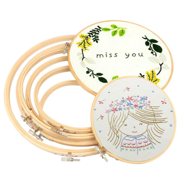 36cm-DIY-Embroidery-Hoop-Tool-Art-Craft-Cross-Stitch-Chinese-Traditional-Circle-Round-Bamboo-Frame-Wooden-4