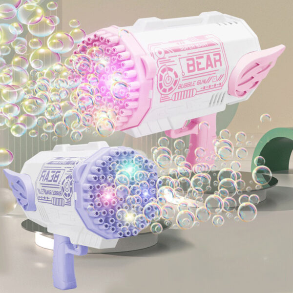 69-80-Holes-Rocket-Bubble-Gun-Machine-Angel-LED-Kids-Automatic-Soap-Bubbles-Blower-Maker-Toys-3