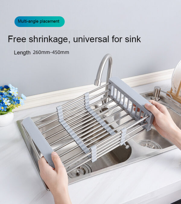 Kitchen-Stainless-Steel-Sink-Drain-Rack-304-Dish-Drying-Rack-Dish-Insert-Storage-Organizer-Fruit-Vegetable-4