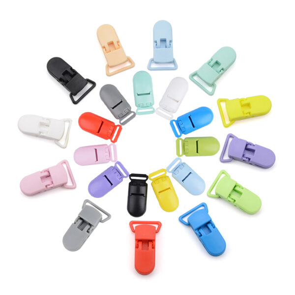 LOFCA-10pcs-Baby-Pacifier-Clips-15-20mm-Plastic-Pacifier-Clips-Infant-Nipples-Multi-Color-Clamp-DIY-3